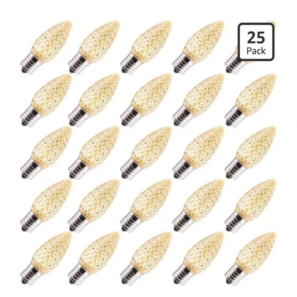 Brightown 25 Pack C9 Led Replacement Christmas‎ Light Bulb, C9 Shatterproof...